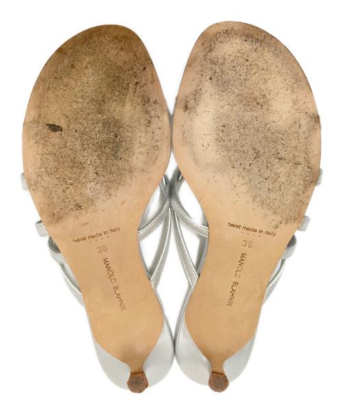 Manolo Blahnik（マノロ ブラニク）Manolo Blahnik (マノロ ブラニク) ミュールサンダル グレー サイズ:36の古着・服飾アイテム