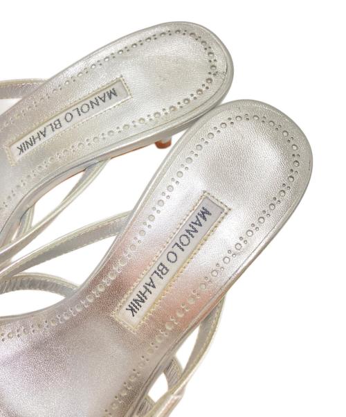 Manolo Blahnik（マノロ ブラニク）Manolo Blahnik (マノロ ブラニク) ミュールサンダル グレー サイズ:36の古着・服飾アイテム