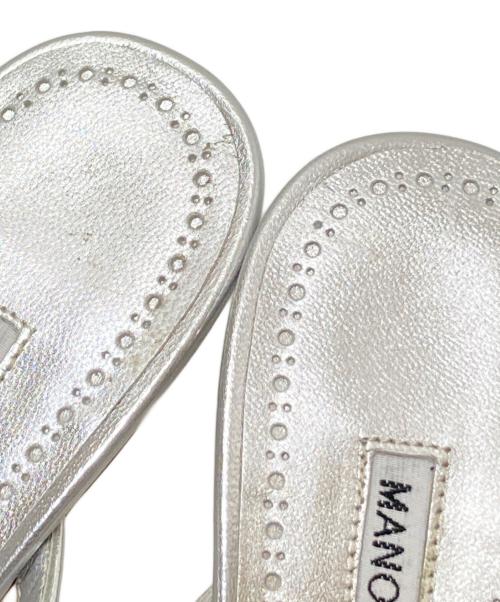 Manolo Blahnik（マノロ ブラニク）Manolo Blahnik (マノロ ブラニク) ミュールサンダル グレー サイズ:36の古着・服飾アイテム