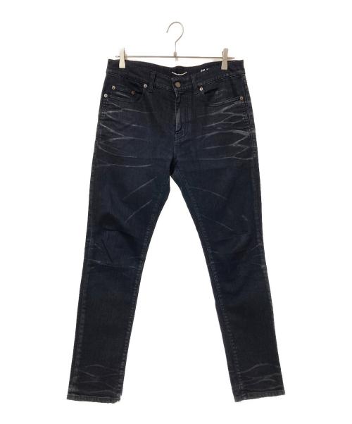 Saint Laurent Paris（サンローランパリ）Saint Laurent Paris (サンローランパリ) テーパードデニムパンツ ブラック サイズ:30の古着・服飾アイテム
