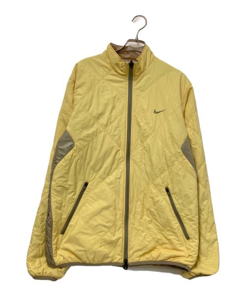 NIKE GOLF（ナイキゴルフ）NIKE GOLF (ナイキゴルフ) リバーシブル中綿ジャケット イエロー×ベージュ サイズ:Lの古着・服飾アイテム
