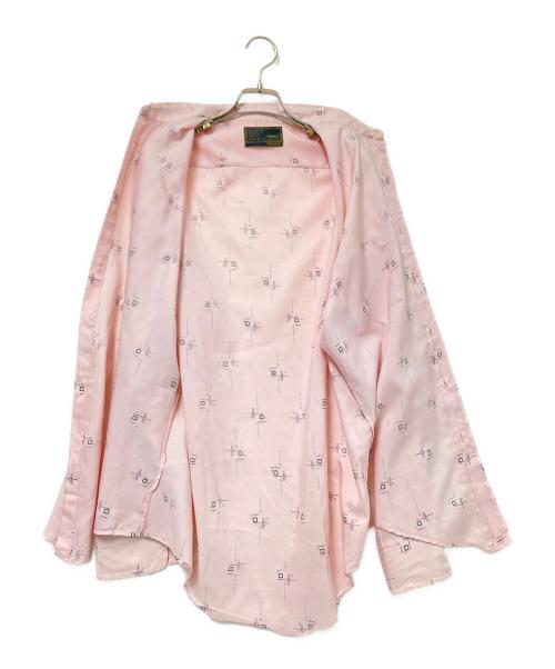 Sears（シアーズ）Sears (シアーズ) 70‘SプリントL/Sシャツ ピンク サイズ:34の古着・服飾アイテム