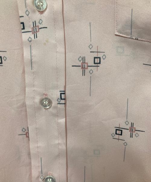 Sears（シアーズ）Sears (シアーズ) 70‘SプリントL/Sシャツ ピンク サイズ:34の古着・服飾アイテム