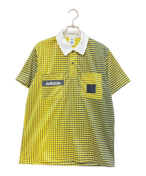 adidas（アディダス）adidas (アディダス) ポロシャツ ブラック×イエロー サイズ:Mの古着・服飾アイテム