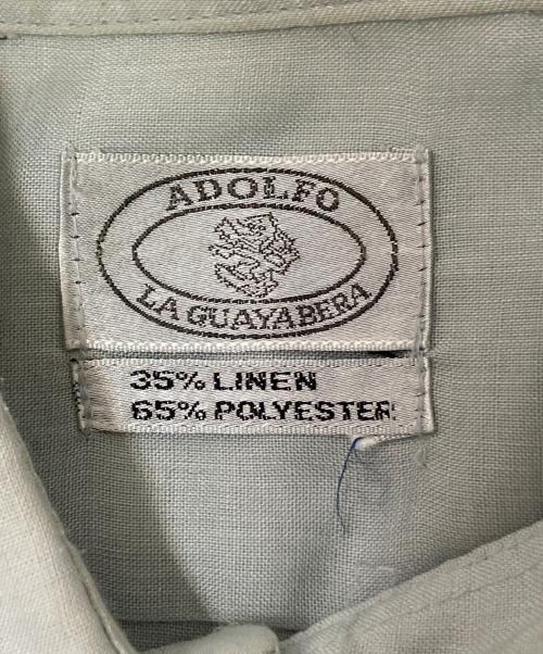 ADOLFO LA GUAYABERA（アドルフォ・ラ・グアヤベラ）ADOLFO LA GUAYABERA (アドルフォ・ラ・グアヤベラ) L/Sキューバシャツ グレー サイズ:下記参照の古着・服飾アイテム