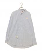 Aape BY A BATHING APEエーエイプ バイ アベイシングエイプ）の古着「ボタンダウンシャツ」｜ホワイト×ブルー