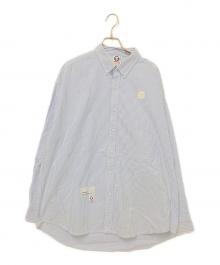 Aape BY A BATHING APE（エーエイプ バイ アベイシングエイプ）の古着「ボタンダウンシャツ」｜ホワイト×ブルー