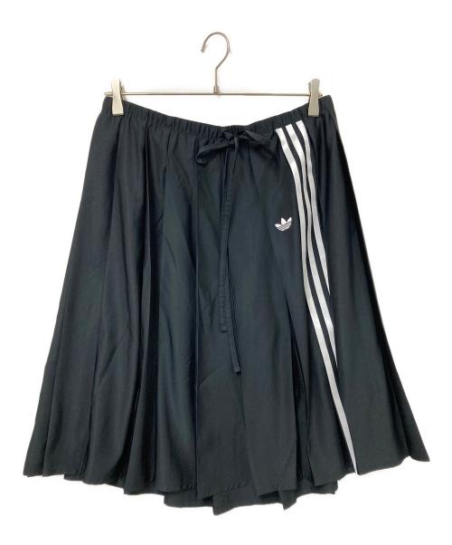 adidas（アディダス）adidas (アディダス) リボン プリーツ マキシスカート ブラック サイズ:M 未使用品の古着・服飾アイテム
