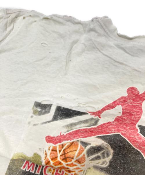 NIKE（ナイキ）NIKE (ナイキ) JORDAN プリントTシャツ ホワイト×レッド サイズ:Lの古着・服飾アイテム