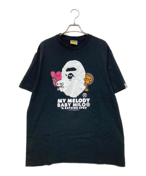 A BATHING APE（アベイシングエイプ）A BATHING APE (アベイシングエイプ) Sanrio (サンリオ) マイメロコラボプリントTシャツ ブラック サイズ:XLの古着・服飾アイテム