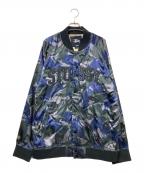 stussyステューシー）の古着「カモフラサテンスタジャン」｜グリーン×ネイビー
