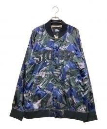 stussy（ステューシー）の古着「カモフラサテンスタジャン」｜グリーン×ネイビー