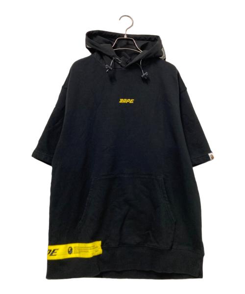 A BATHING APE（アベイシングエイプ）A BATHING APE (アベイシングエイプ) S/Sパーカー ブラック サイズ:Lの古着・服飾アイテム