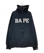 A BATHING APEアベイシングエイプ）の古着「ジップパーカー」｜ブラック×ホワイト