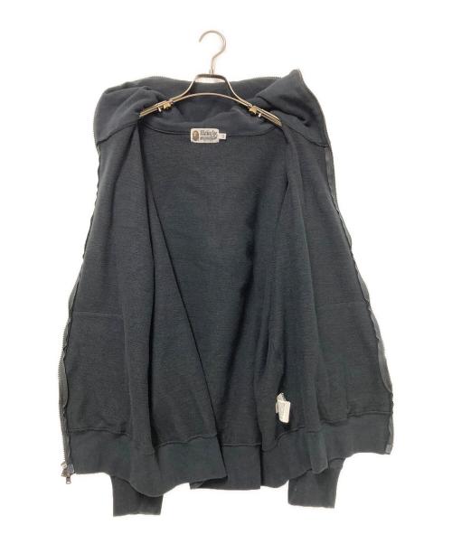 A BATHING APE（アベイシングエイプ）A BATHING APE (アベイシングエイプ) ジップパーカー ブラック×ホワイト サイズ:2XLの古着・服飾アイテム