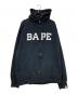 A BATHING APE（アベイシングエイプ）の古着「ジップパーカー」｜ブラック×ホワイト