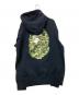 A BATHING APE (アベイシングエイプ) ジップパーカー ブラック×ホワイト サイズ:2XL：10000円