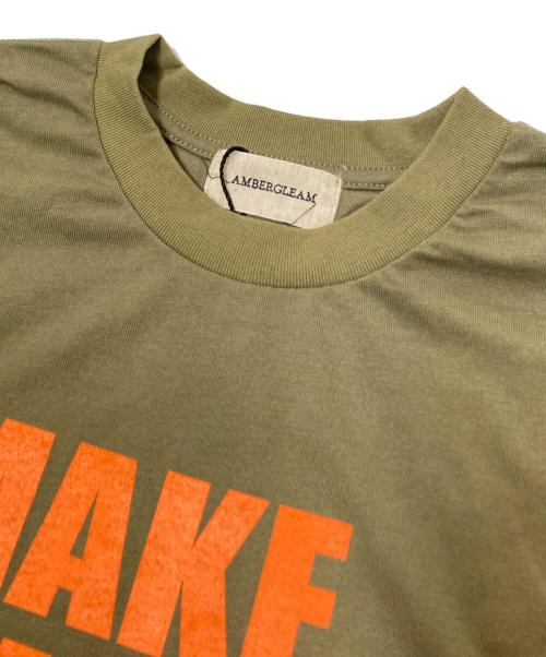 AMBERGLEAM（アンバーグリーム）AMBERGLEAM (アンバーグリーム) ロゴTシャツ オリーブ×オレンジ サイズ:M 未使用品の古着・服飾アイテム