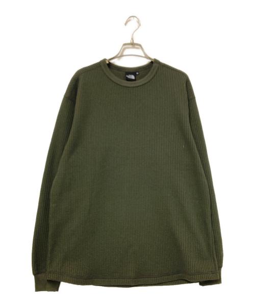 THE NORTH FACE（ザ ノース フェイス）THE NORTH FACE (ザ ノース フェイス) L/S Warm Waffle Crew グリーン サイズ:Mの古着・服飾アイテム