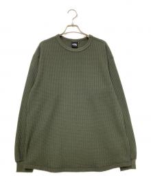 THE NORTH FACE（ザ ノース フェイス）の古着「L/S Warm Waffle Crew」｜グリーン