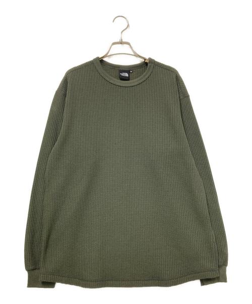 THE NORTH FACE（ザ ノース フェイス）THE NORTH FACE (ザ ノース フェイス) L/S Warm Waffle Crew グリーン サイズ:Mの古着・服飾アイテム