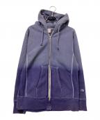 Champion REVERSE WEAVEチャンピオン リバース ウィーブ）の古着「復刻 フェード加工ジップパーカー」｜ネイビー×グレー