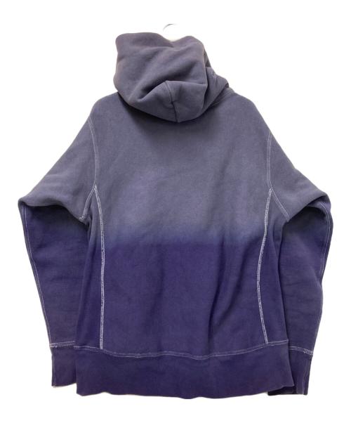 Champion REVERSE WEAVE（チャンピオン リバース ウィーブ）Champion REVERSE WEAVE (チャンピオン リバース ウィーブ) 復刻 フェード加工ジップパーカー ネイビー×グレー サイズ:XLの古着・服飾アイテム