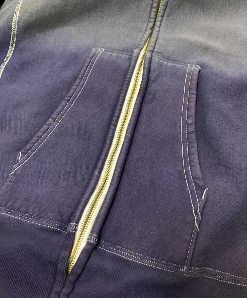 Champion REVERSE WEAVE（チャンピオン リバース ウィーブ）Champion REVERSE WEAVE (チャンピオン リバース ウィーブ) 復刻 フェード加工ジップパーカー ネイビー×グレー サイズ:XLの古着・服飾アイテム
