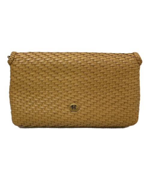 MICHAEL KORS（マイケルコース）MICHAEL KORS (マイケルコース) メッシュレザーショルダーバッグ ベージュの古着・服飾アイテム