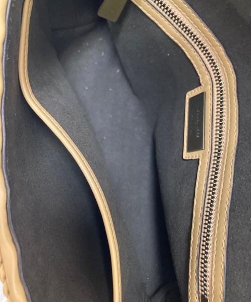 MICHAEL KORS（マイケルコース）MICHAEL KORS (マイケルコース) メッシュレザーショルダーバッグ ベージュの古着・服飾アイテム