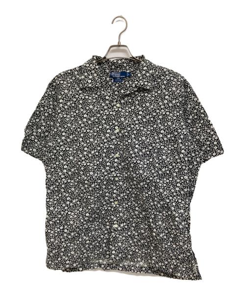 POLO RALPH LAUREN（ポロ・ラルフローレン）POLO RALPH LAUREN (ポロ・ラルフローレン) 花柄オープンカラーシャツ ブラック×ホワイト サイズ:Lの古着・服飾アイテム