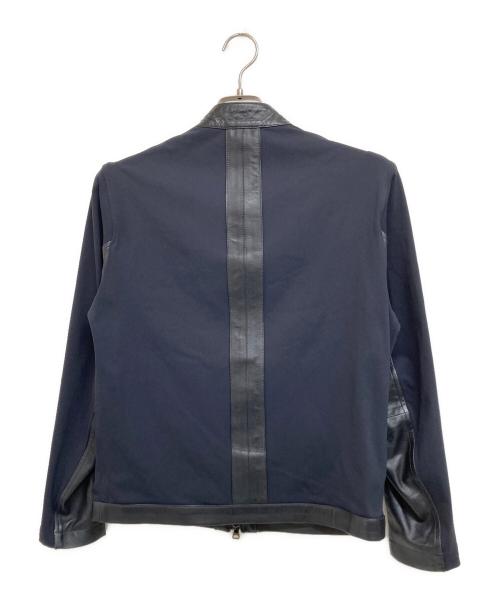 EMMETI（エンメティ）EMMETI (エンメティ) JURIXレザー切替ジャケット ブラック サイズ:46の古着・服飾アイテム