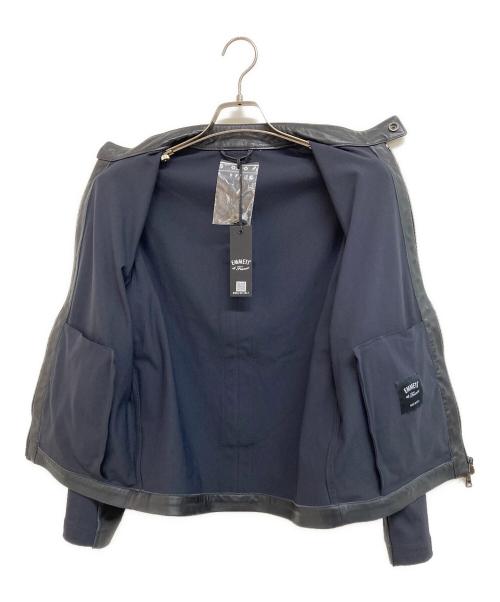 EMMETI（エンメティ）EMMETI (エンメティ) JURIXレザー切替ジャケット ブラック サイズ:46の古着・服飾アイテム