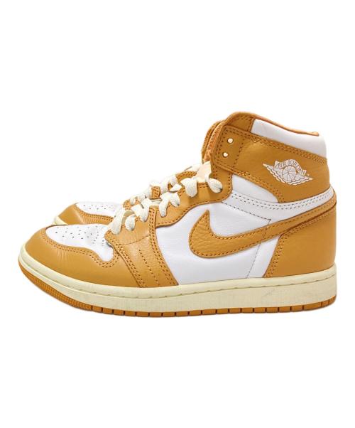 NIKE（ナイキ）NIKE (ナイキ) WMNS AIR JORDAN 1 RETRO HIGH OG ベージュ×オレンジ サイズ:23.0cmの古着・服飾アイテム