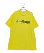 MEDICOM TOY LIFE ENTERTAINMENTメディコムトイ・ライフエンターテイメント）の古着「プリントTシャツ」｜イエロー×ブラック