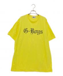 MEDICOM TOY LIFE ENTERTAINMENT（メディコムトイ・ライフエンターテイメント）の古着「プリントTシャツ」｜イエロー×ブラック