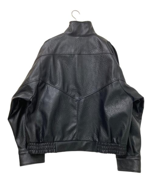 ZARA（ザラ）ZARA (ザラ) フェイクスタンドカラーレザージャケット ブラック サイズ:XXLの古着・服飾アイテム