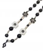 SHANE GONZALES×SALUTEシェーン・ゴンザレス×サルーテ）の古着「FLOWER ANARCHY NECKLACE」｜ブラック×ホワイト