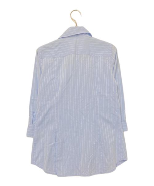 BURBERRY BLUE LABEL（バーバリー ブルー レーベル）BURBERRY BLUE LABEL (バーバリー ブルー レーベル) ストライプシャツ ブルー サイズ:38の古着・服飾アイテム