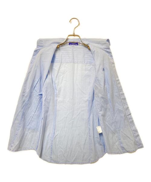 BURBERRY BLUE LABEL（バーバリー ブルー レーベル）BURBERRY BLUE LABEL (バーバリー ブルー レーベル) ストライプシャツ ブルー サイズ:38の古着・服飾アイテム