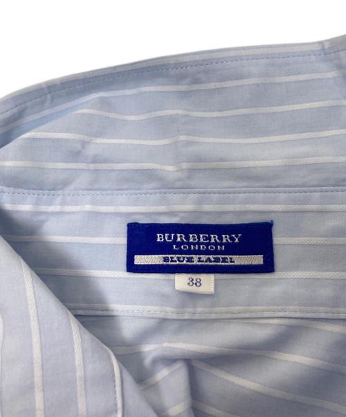 BURBERRY BLUE LABEL（バーバリー ブルー レーベル）BURBERRY BLUE LABEL (バーバリー ブルー レーベル) ストライプシャツ ブルー サイズ:38の古着・服飾アイテム