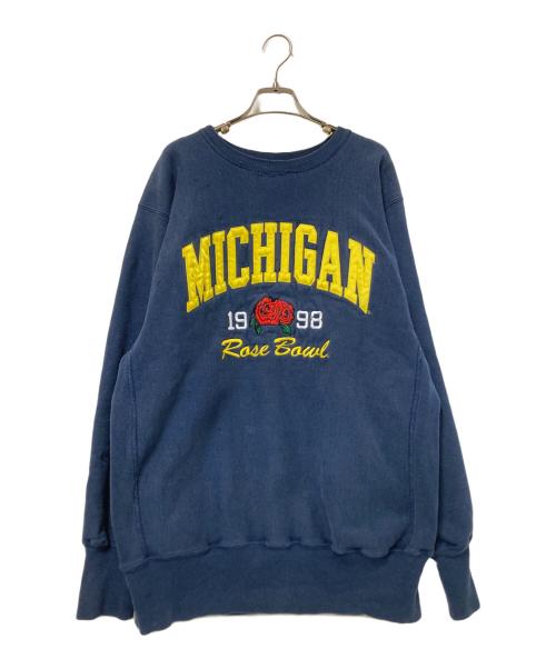 Champion REVERSE WEAVE（チャンピオン リバース ウィーブ）Champion REVERSE WEAVE (チャンピオン リバース ウィーブ) 90s MICHIGAN スウェット ネイビー サイズ:XLの古着・服飾アイテム