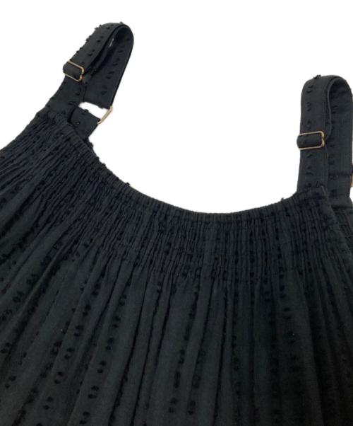 freada（フリーダ）freada (フリーダ) インド ドビー ティアード フリル キャミワンピース ブラック サイズ:ONEの古着・服飾アイテム
