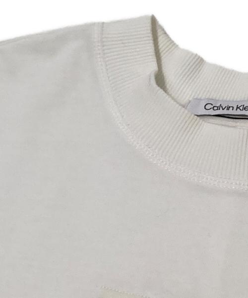 Calvin Klein Jeans（カルバンクラインジーンズ）Calvin Klein Jeans (カルバンクラインジーンズ) プレミアムモノロゴTシャツ ホワイト サイズ:Mの古着・服飾アイテム