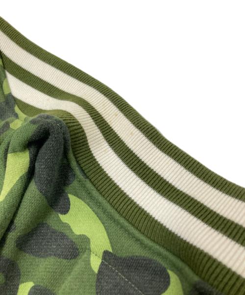 BAPE BY A BATHING APE（ベイプバイアベイシングエイプ）BAPE BY A BATHING APE (ベイプバイアベイシングエイプ) スウェットスタジャン グリーン×ホワイト サイズ:Lの古着・服飾アイテム