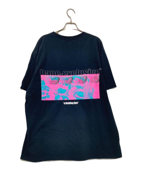 A BATHING APE（アベイシングエイプ）A BATHING APE (アベイシングエイプ) プリントTシャツ ブラック サイズ:2XLの古着・服飾アイテム