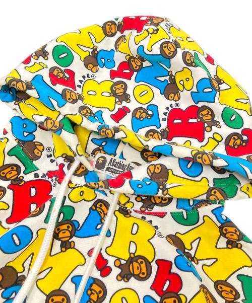 A BATHING APE（アベイシングエイプ）A BATHING APE (アベイシングエイプ) Baby Milo Alphabet Pulloverパーカー マルチカラー サイズ:2XLの古着・服飾アイテム