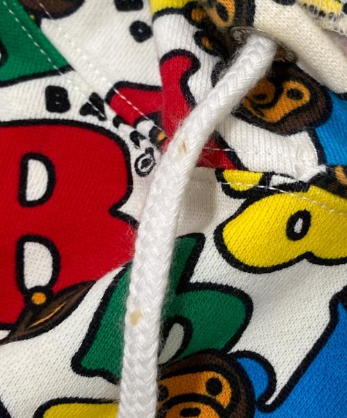 A BATHING APE（アベイシングエイプ）A BATHING APE (アベイシングエイプ) Baby Milo Alphabet Pulloverパーカー マルチカラー サイズ:2XLの古着・服飾アイテム