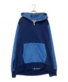 A BATHING APE（アベイシングエイプ）の古着「シャークジップパーカー」｜インディゴ