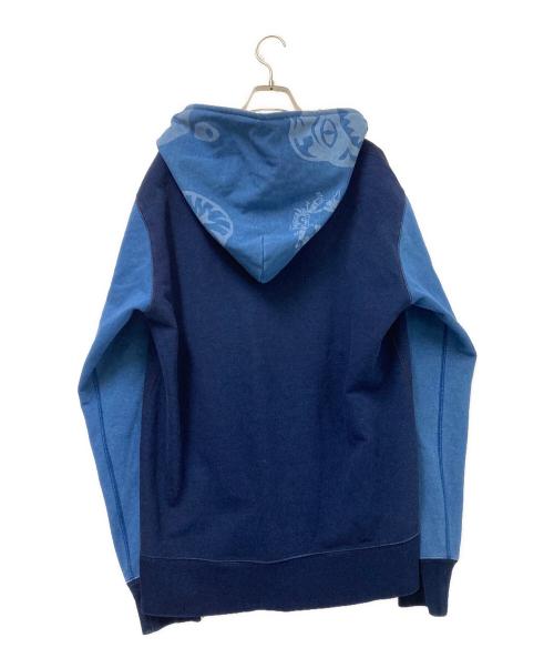 A BATHING APE（アベイシングエイプ）A BATHING APE (アベイシングエイプ) シャークジップパーカー インディゴ サイズ:2XLの古着・服飾アイテム